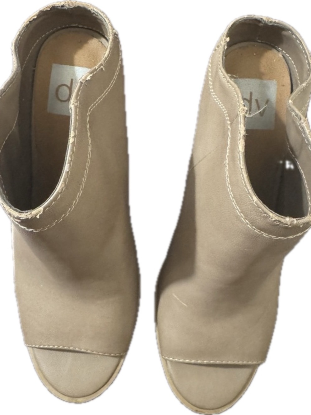 DV by Dolce Vita Beige Open-Toe Mules Size 7.5